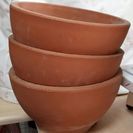 丸い植木鉢3個