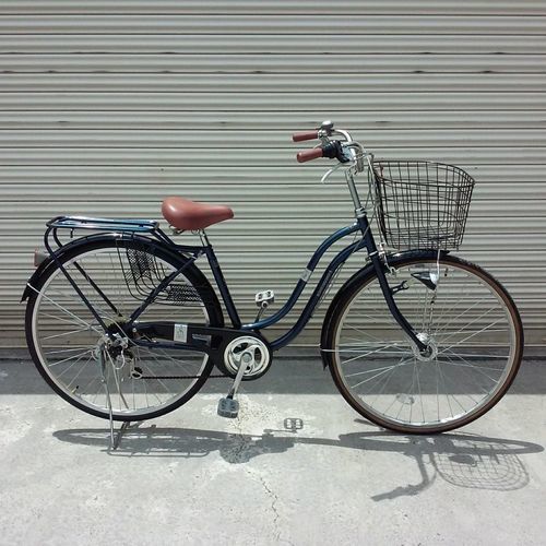 超美品☆中古自転車/LEDオートライト/外装６段/27インチ/ネイビー