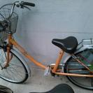 ジャンク　前輪パンク　26インチ　オレンジ　自転車
