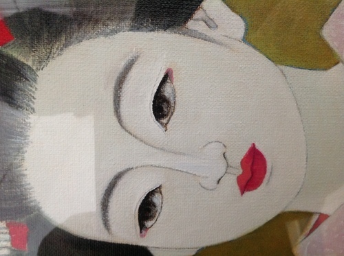 【 絵画 油彩 】青木 増之  『 舞妓 』