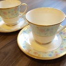 [中古美品] Noritake（ノリタケ）ペアカップ&ソーサー