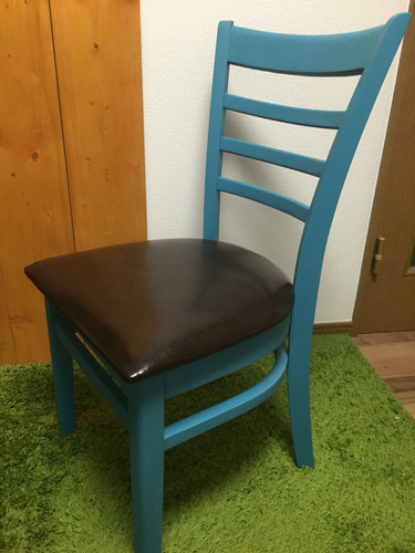 ターコイズブルーの椅子☀️2脚価格！配達します！