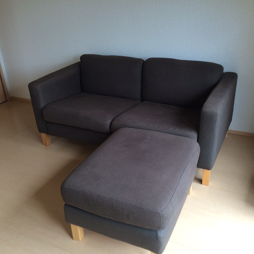 IKEA 2人掛けソファ オットマン付き KARLSTAD (べんけい) 高田のソファ《2人掛けソファ》の中古あげます・譲ります｜ジモティーで