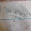 「終了」刺繍の日傘