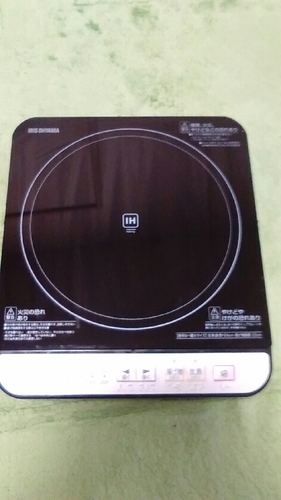 【完】ＩＨ　卓上電磁調理器（ＩＨ対応のフライパン、ミルクパン付）