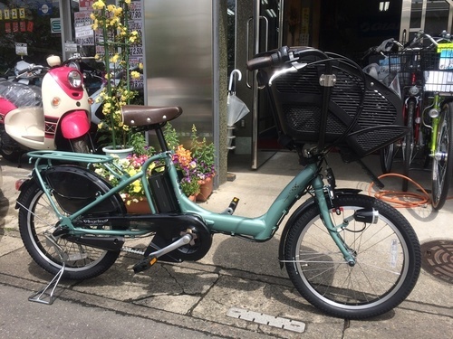 ブリヂストン電動自転車　アンジェリ－ノプティットｅ　12.8Ａｈ　レトログリ－ン