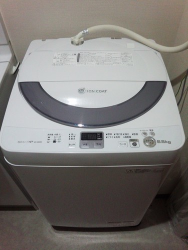 美品 SHARP 全自動洗濯機 ES-GE55N-S 5.5kg