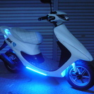 ホンダ ライブディオZX-2 AF35 人気の白 青LED オー...