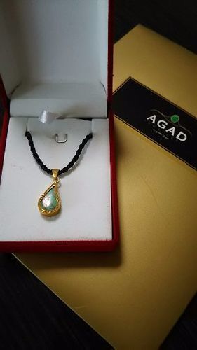 値下げ☆【未使用】AGAD ターコイズ×18金ネックレス 鑑定証付 