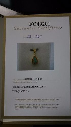 値下げ☆【未使用】AGAD ターコイズ×18金ネックレス 鑑定証付 | no