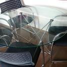 ガラスダイニングテーブルセット 110センチ(交渉中)