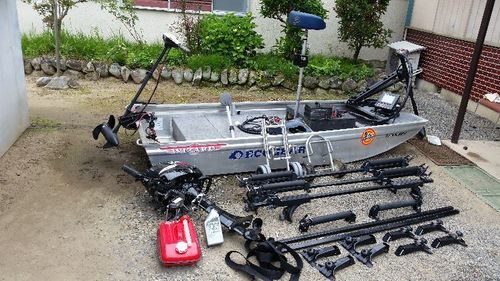 バス釣り、アルミボートフルセット～ウィザード298~
