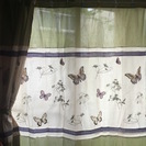 蝶々カーテン、２枚セット
