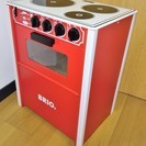 <受付終了＞【美品】BRIO　ままごとキッチンレンジ台（赤）