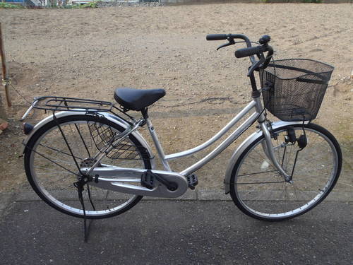 終了　サイモト　ママチャリ　２６インチ　シングルギヤ　カギ新品　中古自転車　040