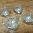 昭和レトロ　ガラスの小鉢②×４