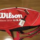★値下げ【未使用タグ付き】テニスバッグ6本収納可（Wilson）