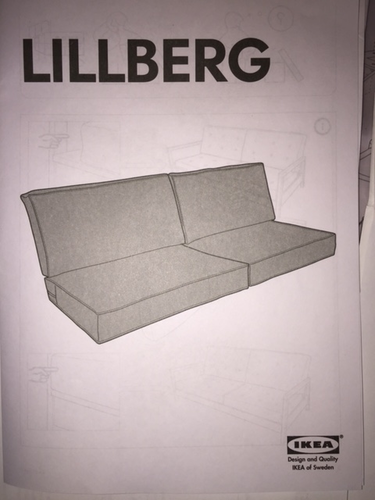 イケア リルベリ (IKEA LILLBERG) 3人掛け　ソファ・ベッド (中古)