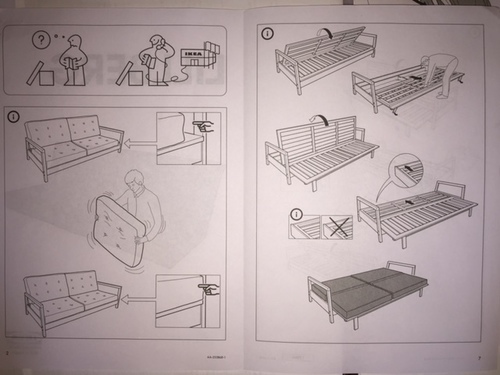 イケア リルベリ (IKEA LILLBERG) 3人掛け ソファ・ベッド (中古)