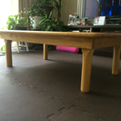 木のテーブル（折りたたみ式）