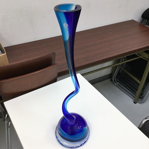 【最終処分】高級ガラス花瓶 ① 手作品 全国送料無料