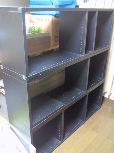 終了 黒の３段重ねカラーボックス たくママ 岐阜の収納家具 カラーボックス の中古あげます 譲ります ジモティーで不用品の処分