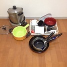 1 or 2 人暮らしのスタートに！食器、鍋釜＆調理器具一式　　