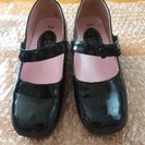 フォーマル エナメル黒靴 19cm 
