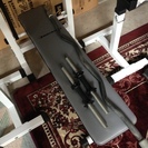 ベンチプレスセット (折り畳み式ベンチ・セーフティ・シャフト・おもり)