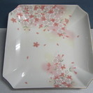 【宇野千代】桜◆大皿◆角皿◆盛り皿◆和皿◆花柄◆未使用 