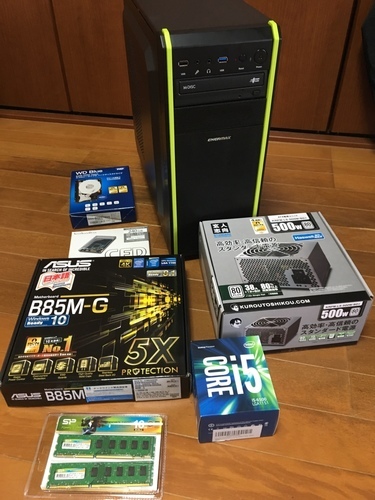 Windows 10　Pro　64bit　（全てのパーツは新品・Wi-Fiアダブタ付きの為ID　Passワード入れるだけで直ぐに使えます）【Microsoft　Office　Word/Excel・LibreOffice5.1・Skype・LINE・Microsoft無料セキュリティーソフト・ManyCam・GooGleChrome・秀丸・解凍ソフト・CCleaner・GOMPlayar・その他】インストール済！！！