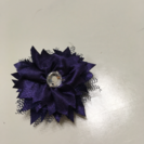 クロックスジビッツ 青紫色 お花