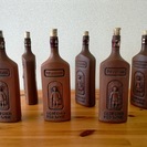 グルジアワインの空ボトル(手作り素焼き陶器)　8本