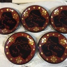 岩手 秀衡塗り 菓子皿5枚セット