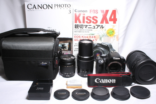 ★★★完売★★★　　贅沢に入門♪新品級 Canon キャノン EOS Kiss X4 豪華Wレンズ #119