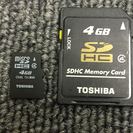 TOSHIBA 4GB SDカード、4GBマイクロSDカード