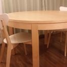 値段交渉可能：円形ダイニングテーブルとイスのセット