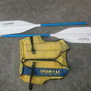 フジタカヌーL-1  ポリ艇　パドル、ライフジャケット、浮力体付