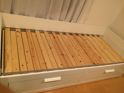 IKEA BRIMNESベッド（シングル-ダブル・引き出し付き）