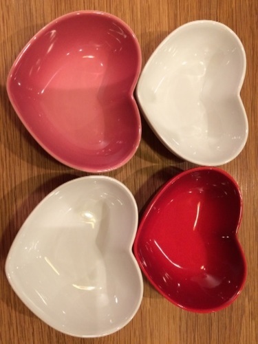 ルクルーゼ small heart dish 4枚