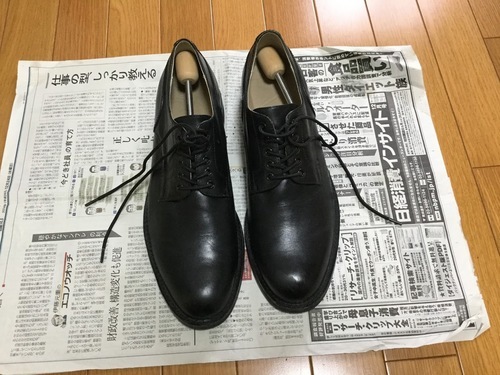 無印良品：革靴（ビジネスシューズ）プレーントゥ