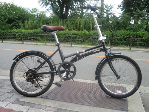 ♪Ｓｏｌｄ　Ｏｕｔ！！ジモティー特価♪　ジープの折り畳み中古自転車　シマノ外装６段変速グリップシフト付き　新大阪　サイクルキッズ