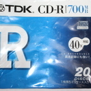 未使用のTDK製CD-R(10枚; 容量700MB; 40x対応)