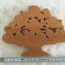 手作り木製パズル 猫の木