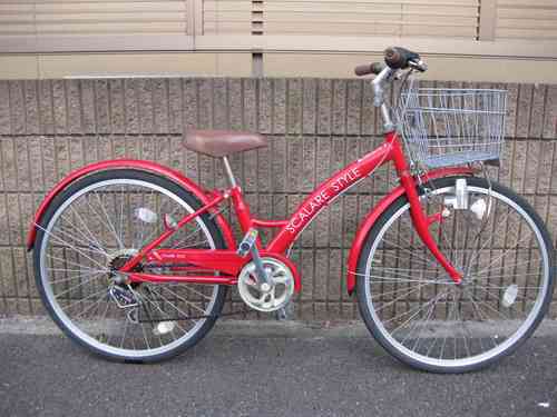 【販売済】【344】【整備済】子供車　24インチ　シマノ製外装6段ギヤ　ダイナモライト【6000円】