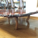 瘤花梨無垢1枚板　座卓　テーブル