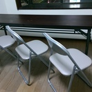 (取引中）会議テーブル・パイプ椅子3脚セット