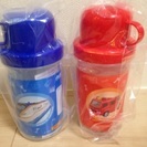 プラレールの水筒(未使用)赤と青