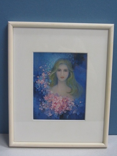 三幣佑子 ささやき 人物画 油絵 印刷 花と女 複製画 ぐっさいくる 広島のインテリア雑貨 小物 その他 の中古あげます 譲ります ジモティーで不用品の処分