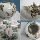 陶器　九谷焼　陶志窯　中村陶志人　花器　花瓶　未使用品 陶器 九谷焼 陶志窯 中村陶志人 花器 花瓶 未使用品